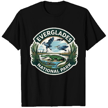 Discover Everglades National Park Florida USA Logo T Shirts