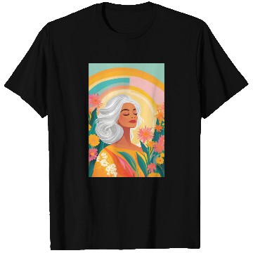 Discover Pastel Abstract Illustration Design of a Woman T Shirts