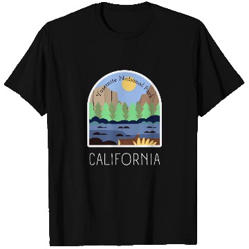Discover Retro Yosemite National Park California T Shirts