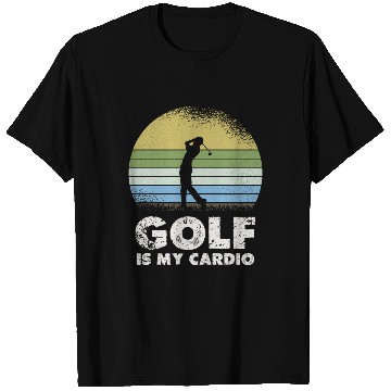 Discover Golf Is My Cardio Vintage Sunset Silhouette T Shirts