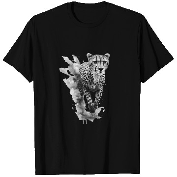 Discover Cheetah: Black and White Art Design T Shirts