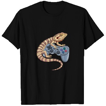 Discover Video Gaming Gamer Pogona Reptile Bearded Dragon T Shirts