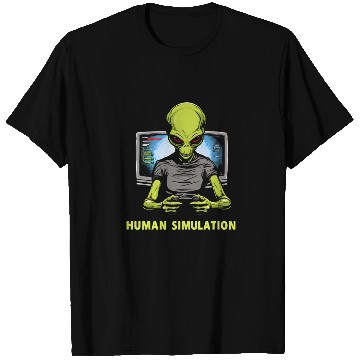 Discover Human Simulation T Shirts Alien Earth Videogame