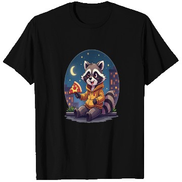 Discover Raccoon Eating Pizza T Shirts