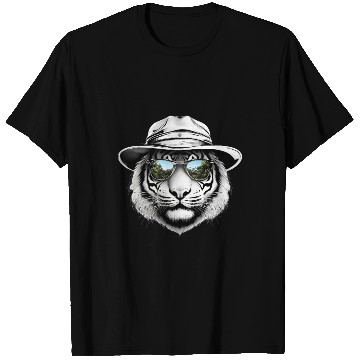 Discover Tiger Face with Bucket Hat T Shirts