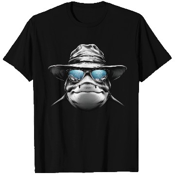 Discover Shark Face with Bucket Hat T Shirts