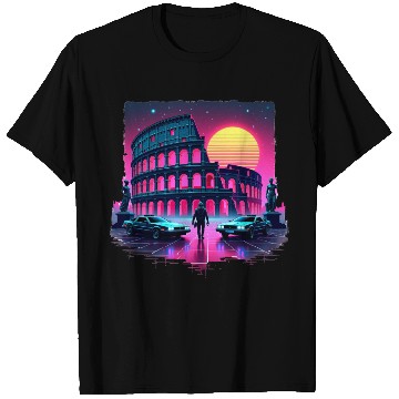Discover "Neon Colosseum – Retro Synthwave Rome Aesthetic" T Shirts