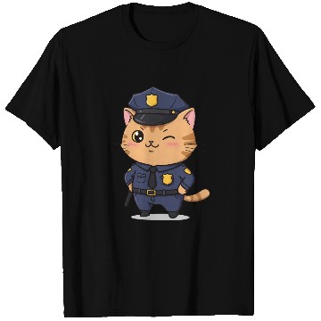 Discover Paw-sitive Law Enforcement – Funny Cat Cop T Shirts