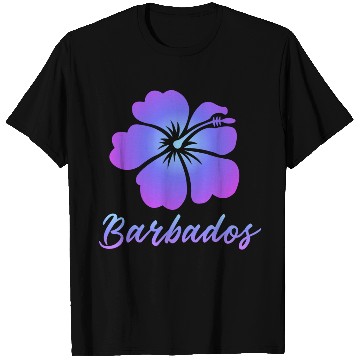 Discover Barbados Hibiscus T Shirts