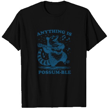 Discover Anything is Possum ble Possum Playing Guitar T Shirts