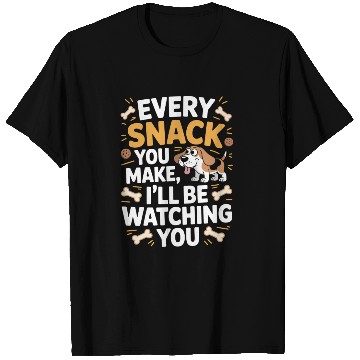 Discover Funny Dog Snack T Shirts – Beagle Watching You