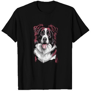 Discover Border Collie Portrait in Vibrant Detail for Dog T Shirts