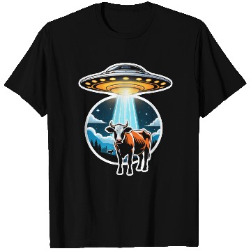 Discover Cattle Mutilations UFO Cow Abduction T Shirts