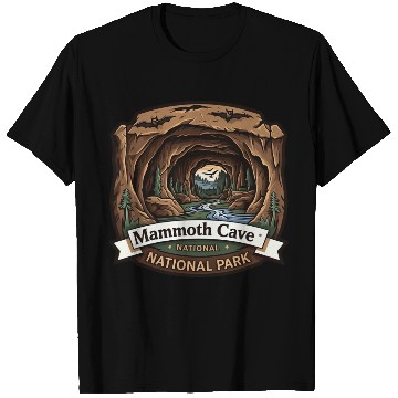 Discover Mammoth Cave National Park Kentucky USA Logo T Shirts