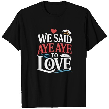 Discover Romantic Cruise Ocean Love Sunset Sail Couples T Shirts