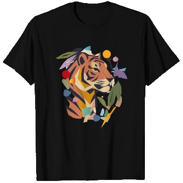 Discover Abstract Tiger in an Artistic Style T Shirts