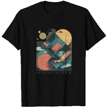 Discover Beyond the Grid Abstract T Shirts
