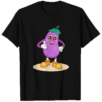 Discover Animated Eggplant Character Design T Shirts