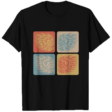 Discover Flaming Skull - Biker T Shirts