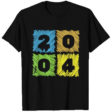 Discover 21st birthday Colorful Patches since 07/2004 T Shirts