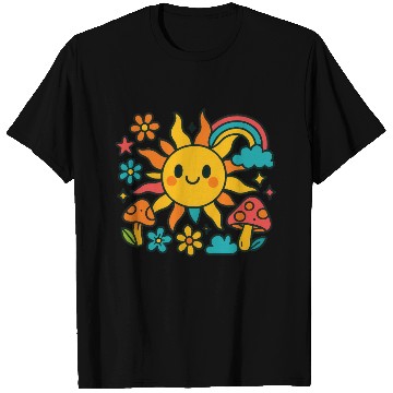Discover Whimsical Sunny Day with Mushrooms T Shirts