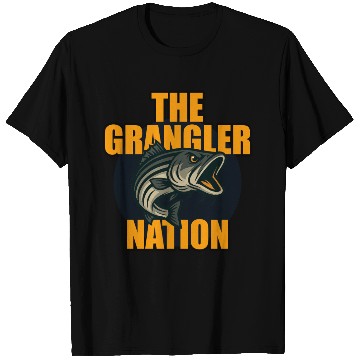 Discover Grangler Nation (Striped Bass) T Shirts