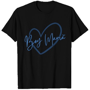 Discover Boy Mama Blue Hearts – Sweet Modern Mom Design T Shirts
