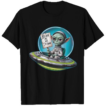 Discover UFO Mars beam me up Allien T Shirts