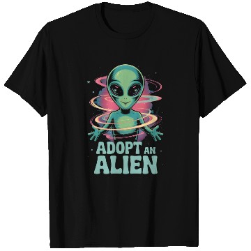 Discover Adopt An Alien Funny Alien Lover Gifts T Shirts