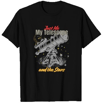 Discover Stargazing Night – Telescope & Stars Design T Shirts