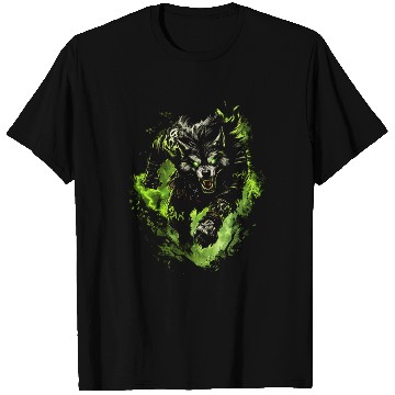 Discover Magic Werewolf With Mystical Green Aura T Shirts