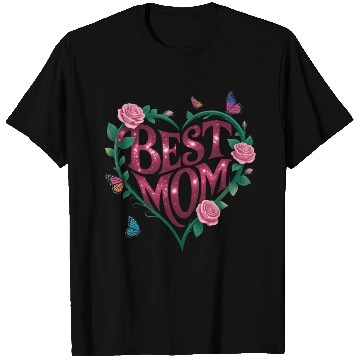 Discover Trendy Best Mom Ever, Mother's Day Heart Floral T Shirts