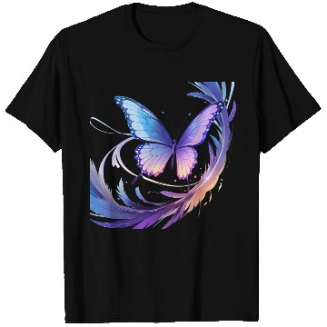 Discover Spectrum Wings – Abstract Floral Butterfly Design T Shirts