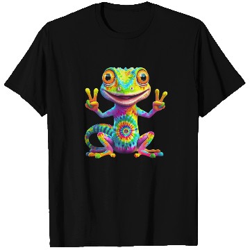 Discover Peace, Love & Lizards – Tie-Dye Gecko Vibes T Shirts