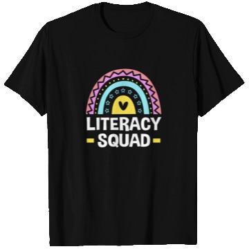 Discover Reading Teacher Book Literacy Squad T Shirts