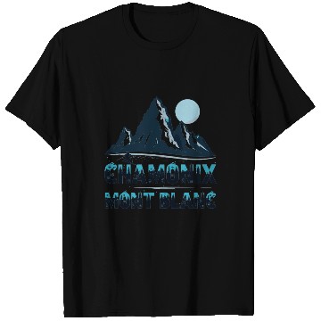 Discover Chamonix Mont Blanc Snowboard France T Shirts