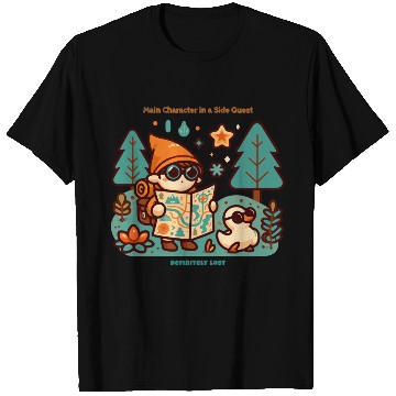 Discover Main Character in a Side Quest T Shirts