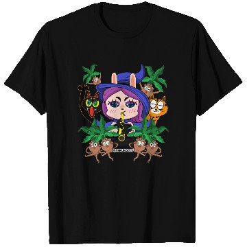 Discover Muntan Magic Festival Witch with Jungle Creatures T Shirts