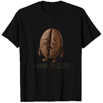 Discover Sleepy Coffee Bean Funny Design T Shirts