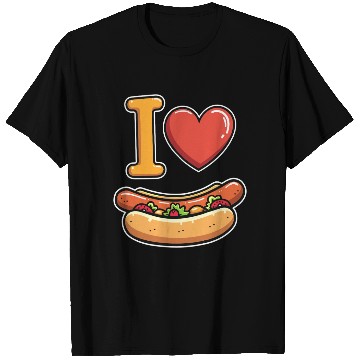 Discover I Love Hotdogs - Fast Food Snack Fun T Shirts