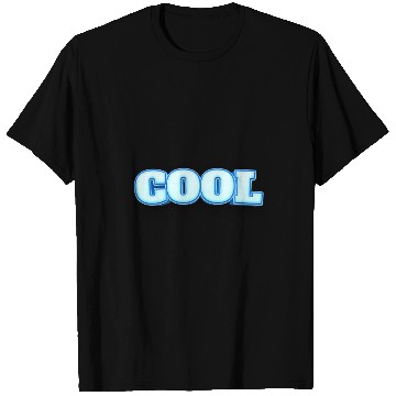 Discover COOL Ice Blue Bold Text T Shirts