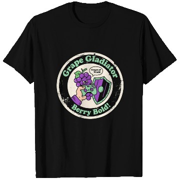 Discover Grape Gladiator Berry Bold Gamer T Shirts