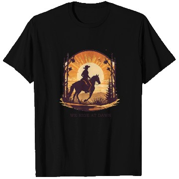 Discover WE RIDE AT DAWN – Cowboy Spirit Edition T Shirts