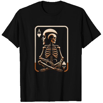 Discover Skeleton Ace Playing Card T Shirts
