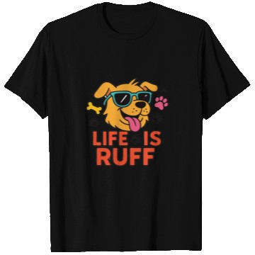 Discover Life Is Ruff – Funny Dog Cartoon T Shirts