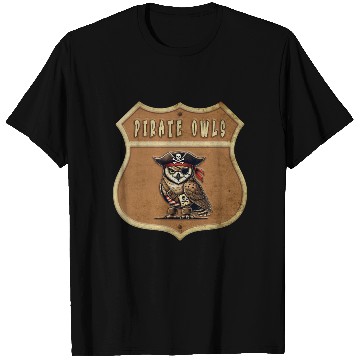 Discover Pirates Owl Design T Shirts