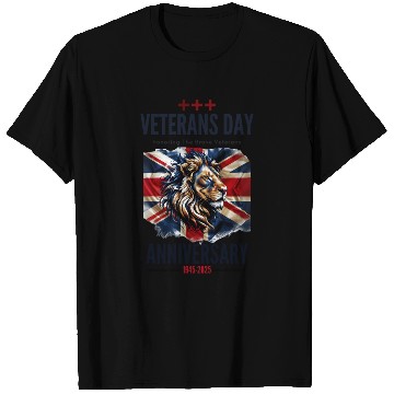 Discover Patriotic British Veterans Lion Tribute T Shirts