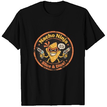 Discover Vintage Style Nacho Chip with Light Guns Gamer T Shirts