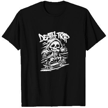 Discover Skeleton Skateboard Gothic Punk Street Art T Shirts