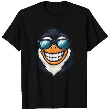 Discover Cool penguin sunglasses summer grin fun T Shirts